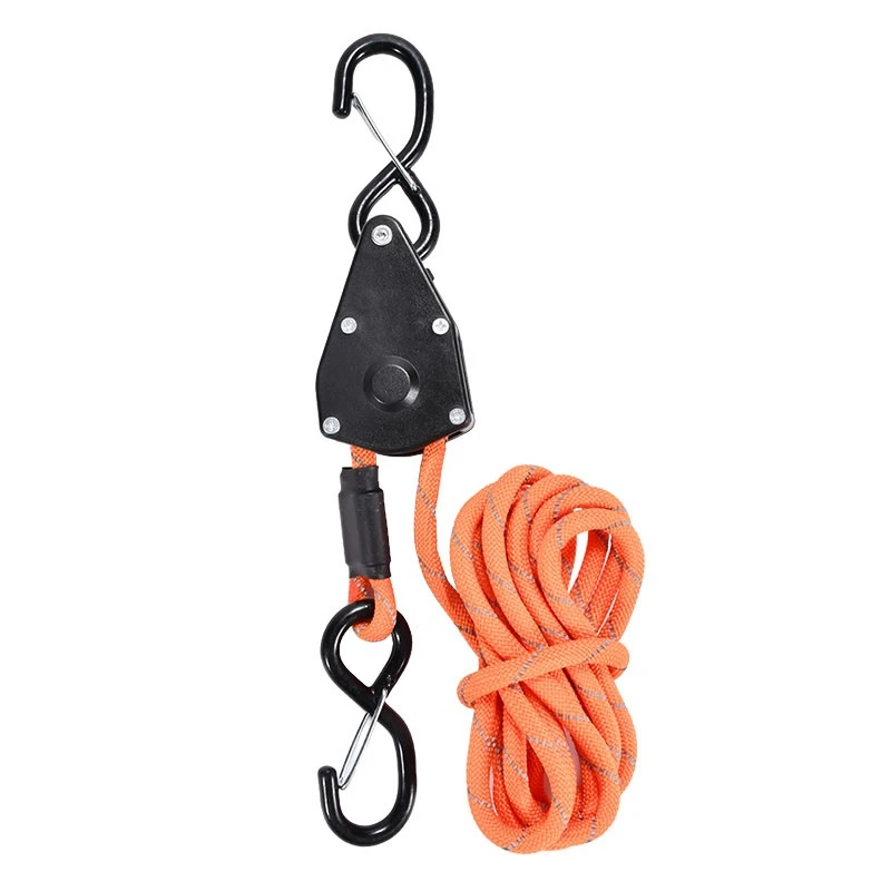 2025 New 3/8 Nocturnal Anti-slip Reflective Rope Ratchet With S-Hooks