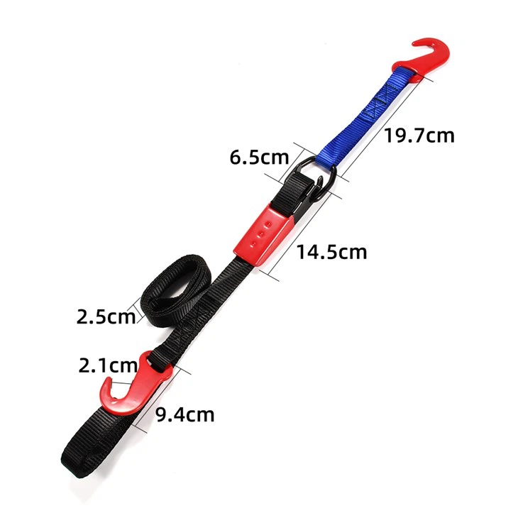 1 Inch Car Lashing Strap Red Hook Buckle For Boat Truck