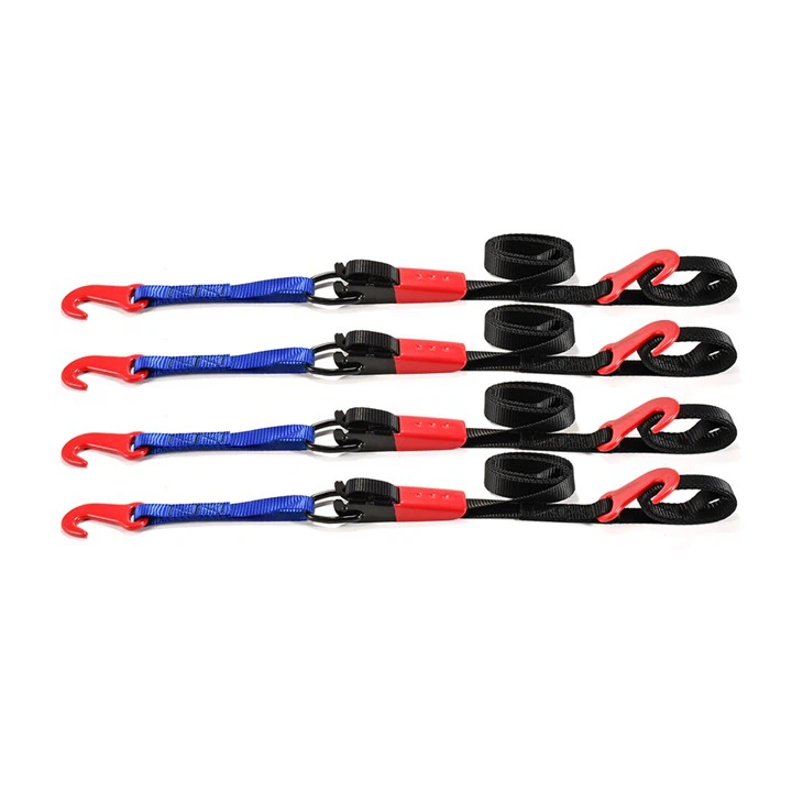 1 Inch Car Lashing Strap Red Hook Buckle For Boat Truck